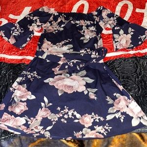 Floral Off the Shoulder Dress